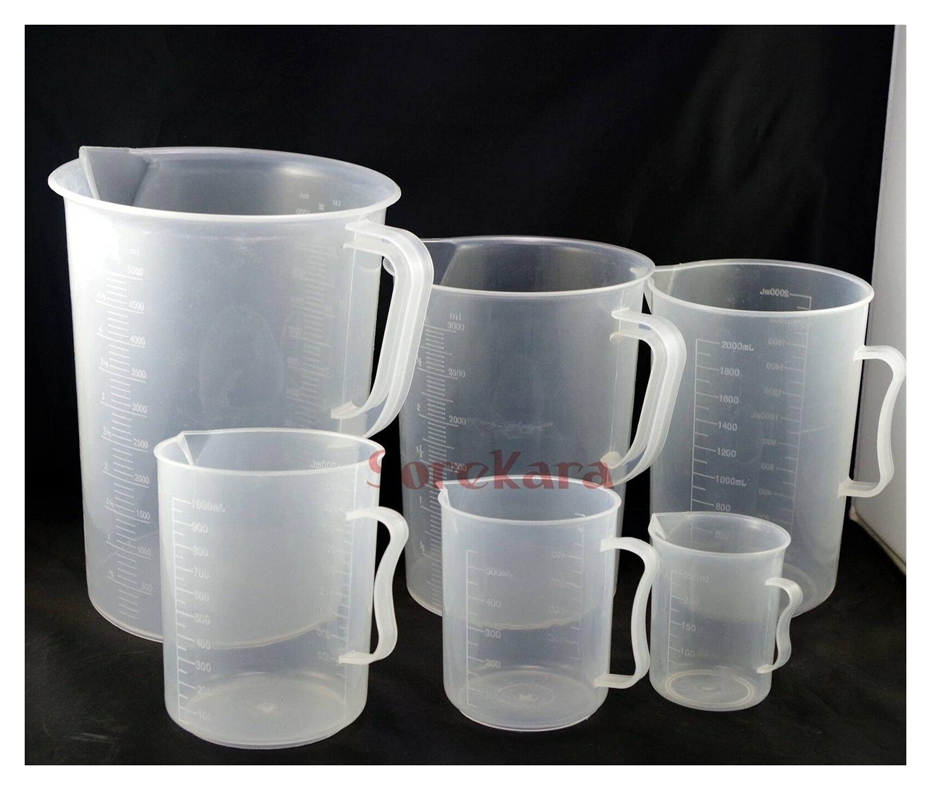 Vaso de precipitados Experimental de 500ml, Taza medidora de plástico Transparente, Prueba de Laboratorio graduada, Herramienta de Medida de líquido, Lote de Laboratorio, horneado