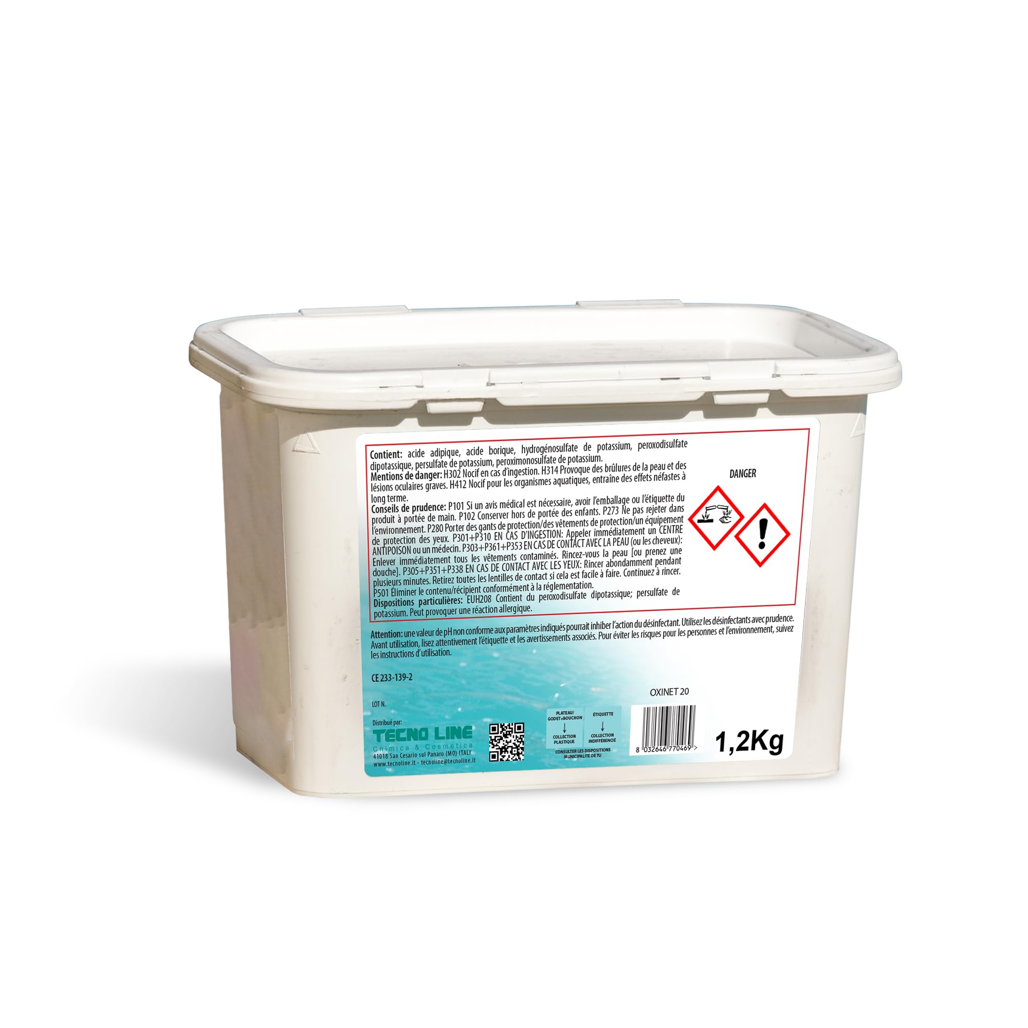 Metacril OxiNet 20, Oxígeno Activo, tabletas de 20 g, Ideal para Piscinas y spas - 1,2 KG