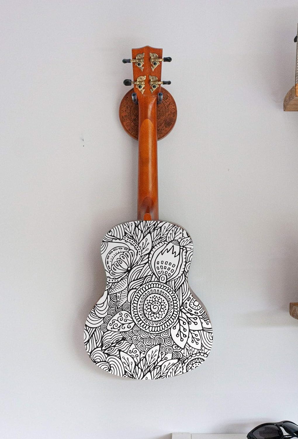 Ukulele sticker Mandala design print uke cover for
