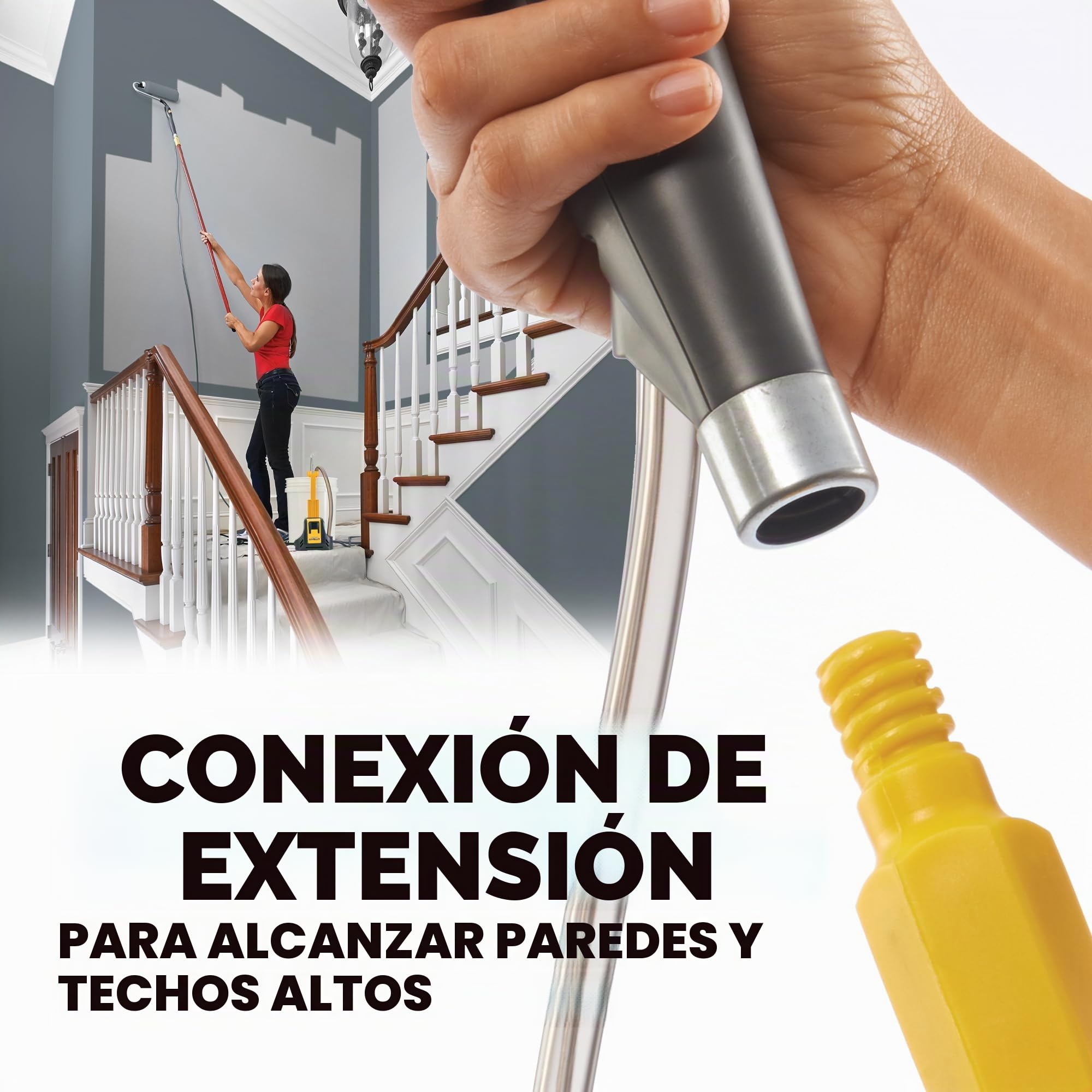 Wagner Spraytech 2461319 PowerFlow EZ Roller - Rodillo eléctrico con alimentación directa, ideal para proyectos de pintura grandes y multiespacio