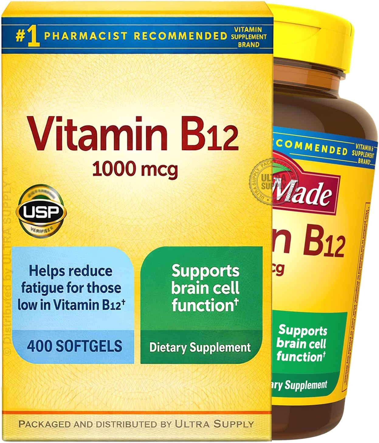 Nature_Mades Vitamin B12 1000mcg (400 Count. Value Pack) High Potency Softgels - Energy Metabolism Support