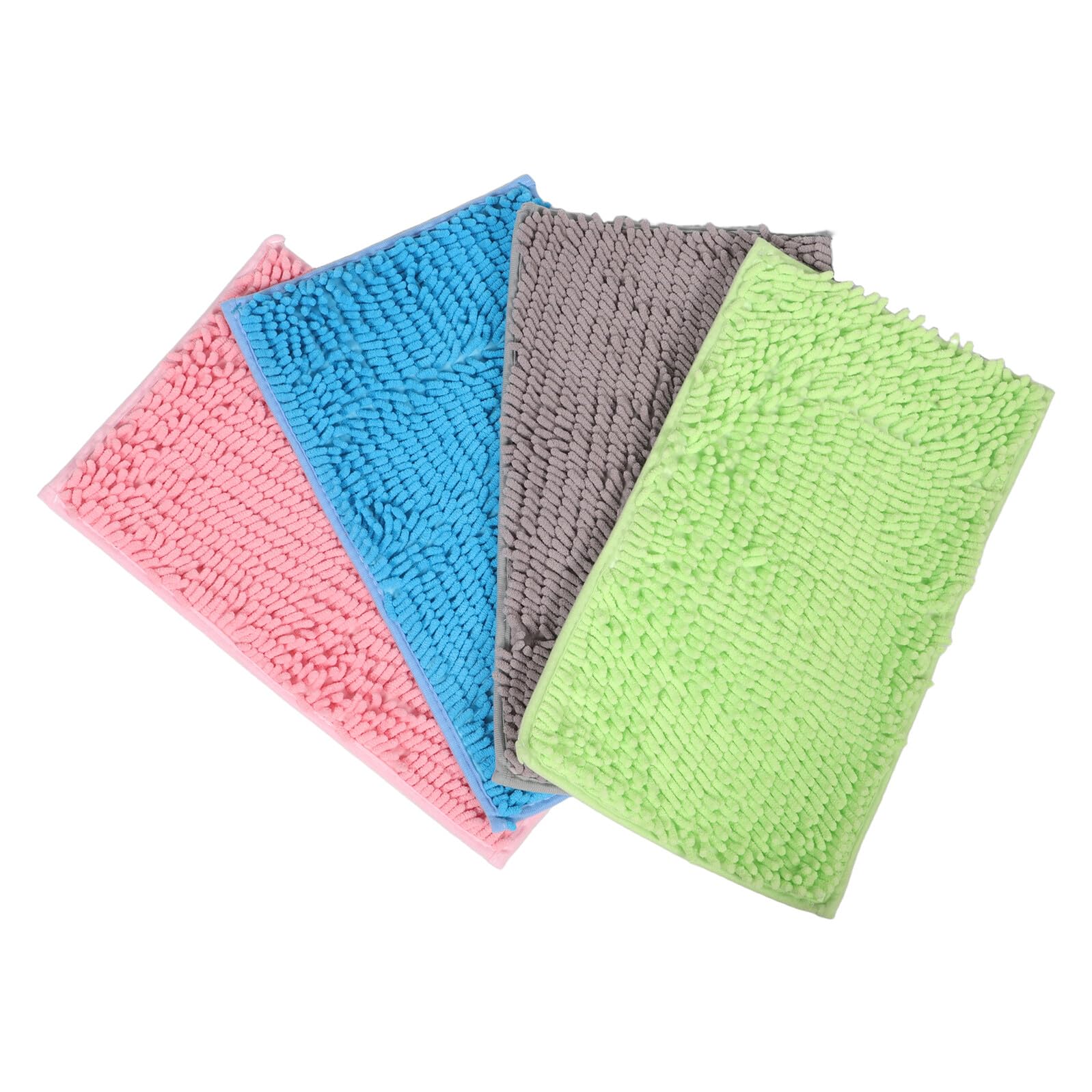 NOLITOY 4 Stück Pack Waschbare Meerschweinchendecken 48X28cm aus Weichem Chenille rutschfest Saugfähig Wärmende Kleintiermatten für Kaninchen Hamster Rennmäuse