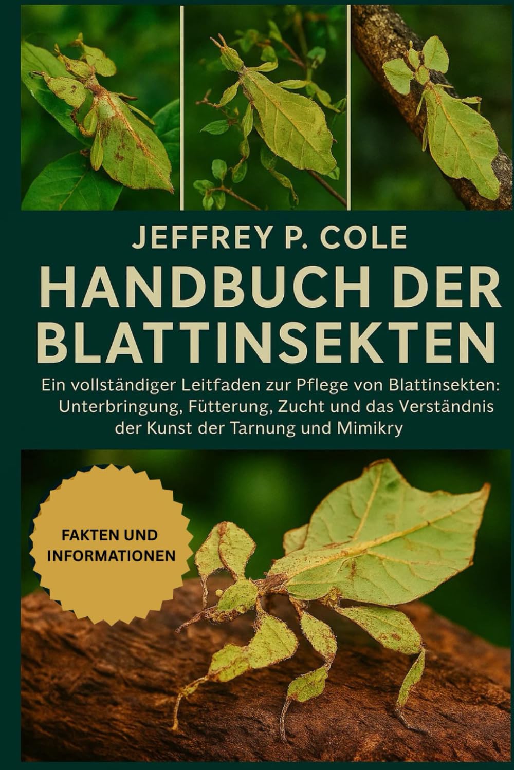 HANDBUCH DER BLATTINSEKTEN: Ein vollständiger Leitfaden zur Pflege von Blattinsekten: Unterbringung, Fütterung, Zucht und das Verständnis der Kunst der Tarnung und Mimikry.