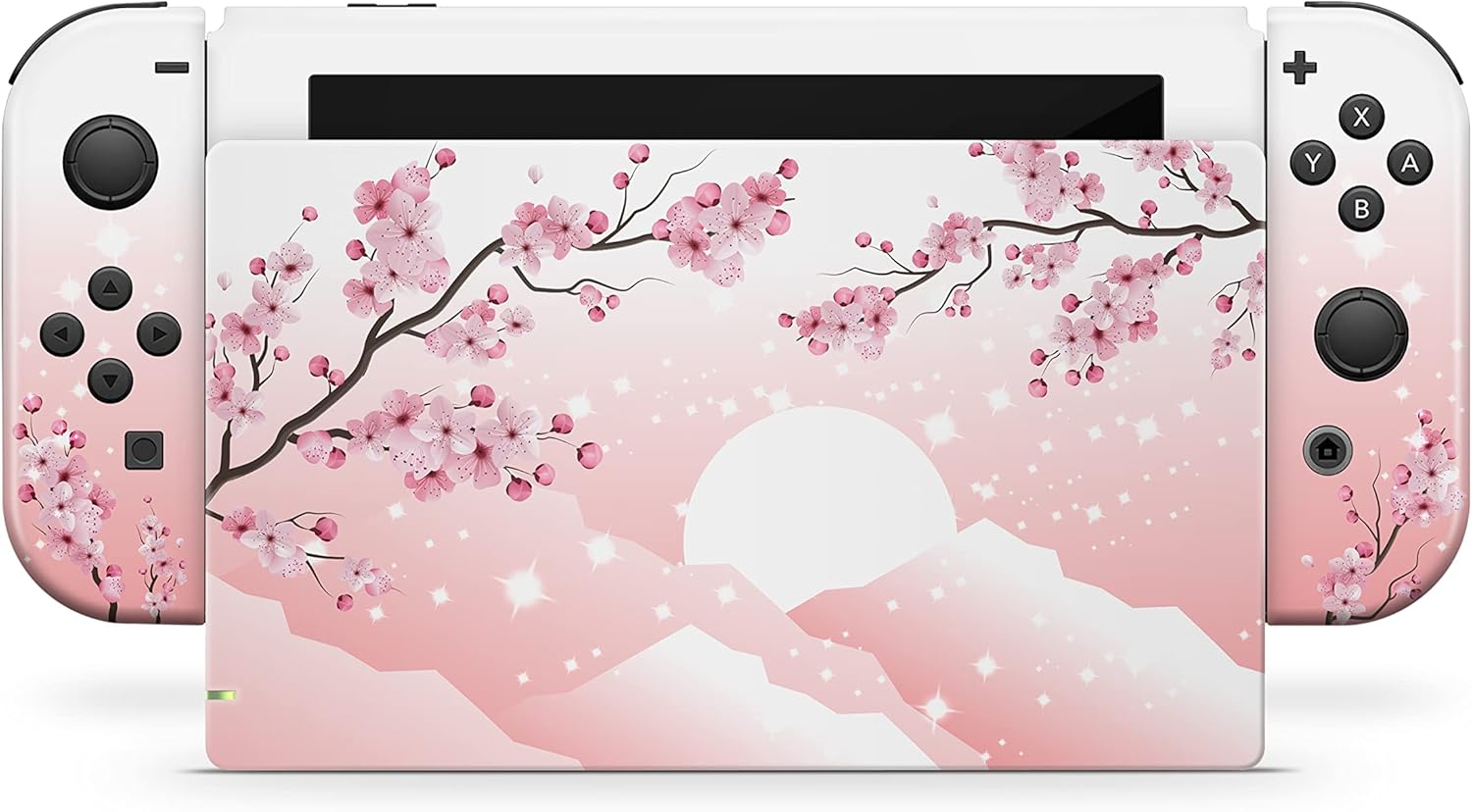 Tacky Design Japanese Cherry Blossom Skin Compatible with Nintendo Switch, Flower Skin Wrap Cover, Premium Vinyl 3M Full Wrap Decal (Nintendo Switch (2017))
