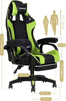 Dynamic Green Masajlı Oyuncu Koltuğu
