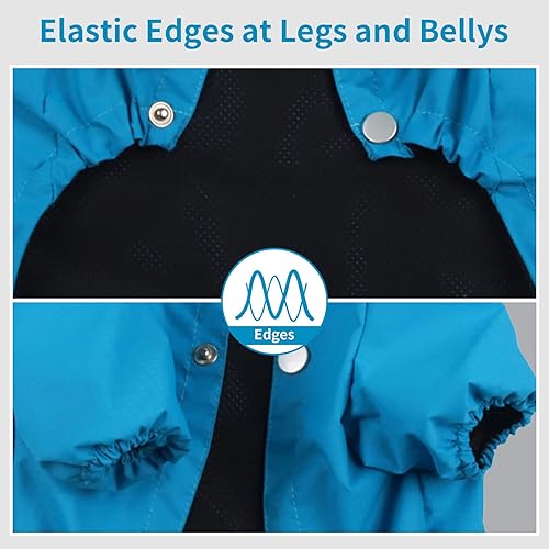 Miniatura 6 de JoyDaog Chaqueta de Lluvia Premium para Perros con Capucha para Perros Medianos, Chaqueta de Lluvia Impermeable para Deportes al Aire Libre,