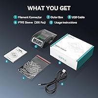 Vista 7 de Conector de filamento, empalme oficial SUNLU con 200 piezas de fundas PTFE para filamento de impresora 3D de 1.75mm, compatible con PLA PETG TPU ABS