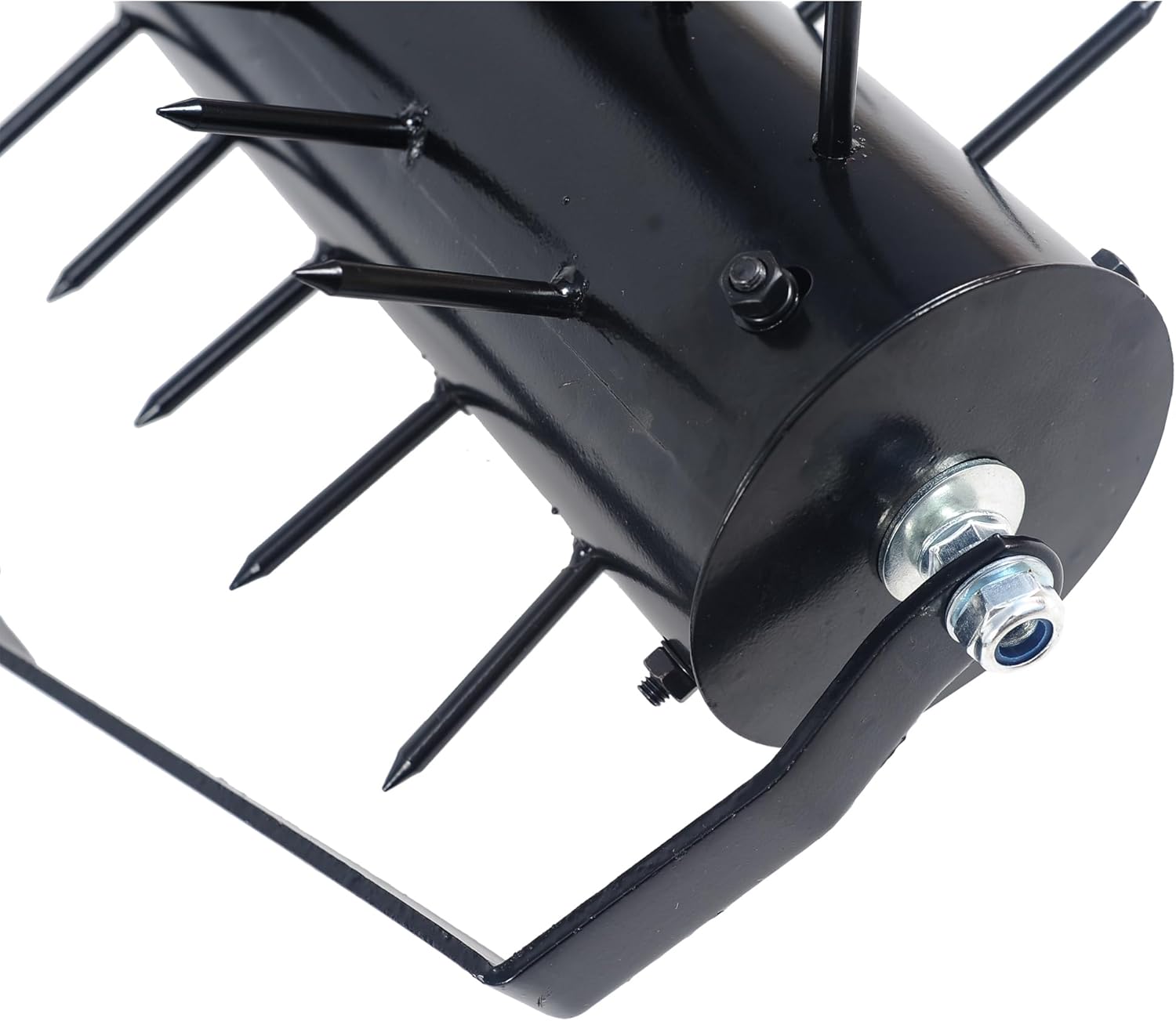 Rolling Manual Lawn Aerator, 60 Inch Handle Push Lawn Aerator, Heavy Duty Steel Spike Lawn Aerator Tool for Lawn, Yard, Garden and Patio