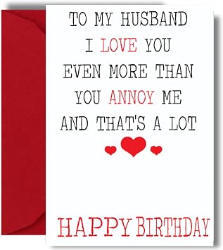 Funny Husband Birthday Card Cheeky Love Humour From Wife C19
