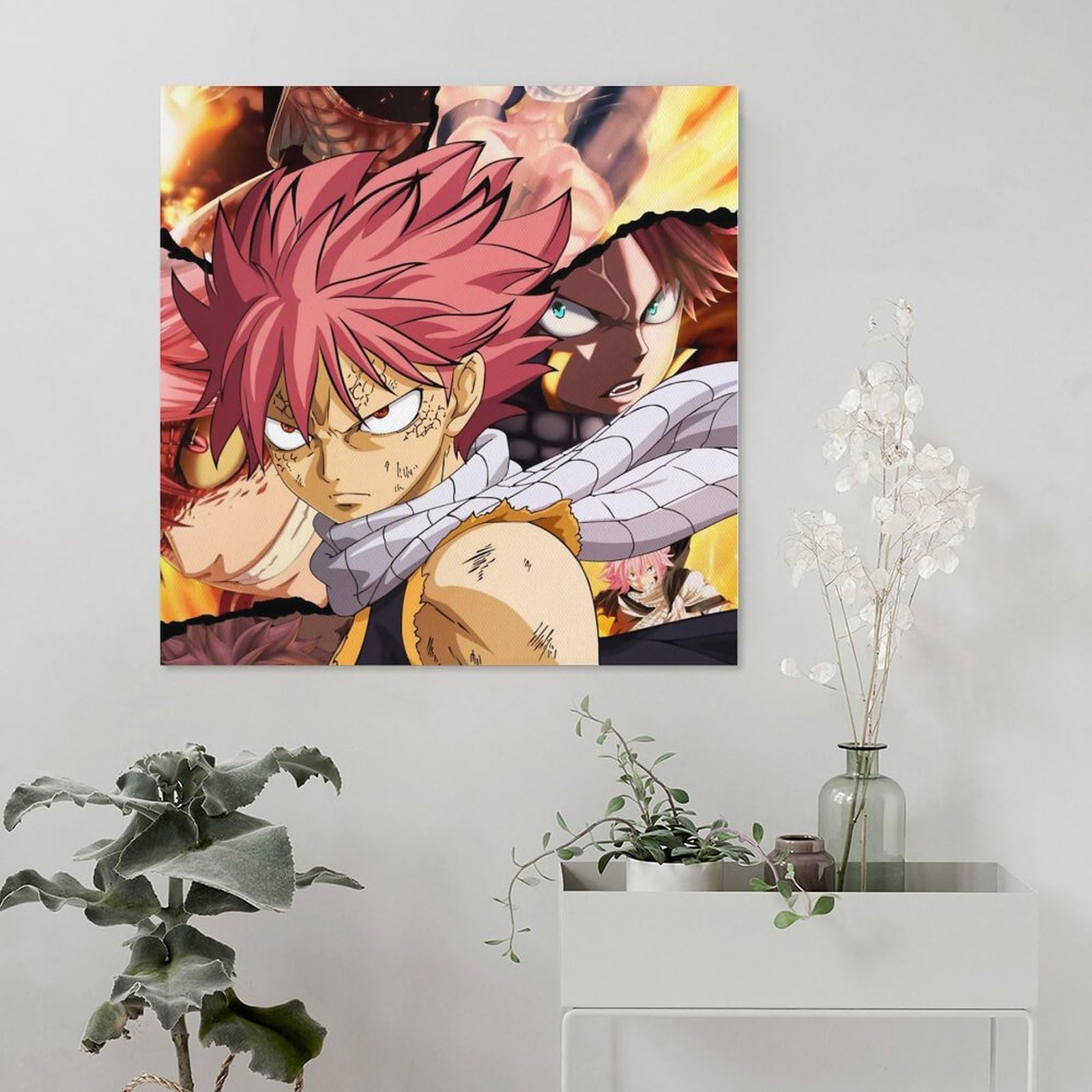 フェアリーテイル ナツドラグニル キャンバス FAIRY TAIL（フェアリーテイル）キャンバスアート 版画展 ナツ