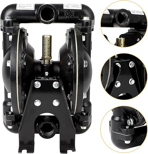 Miniatura 8 de Bomba neumática de doble diafragma operada por aire de entrada y salida de 1-1/2 pulgadas, 44 GPM, bomba de transferencia neumática de aceite