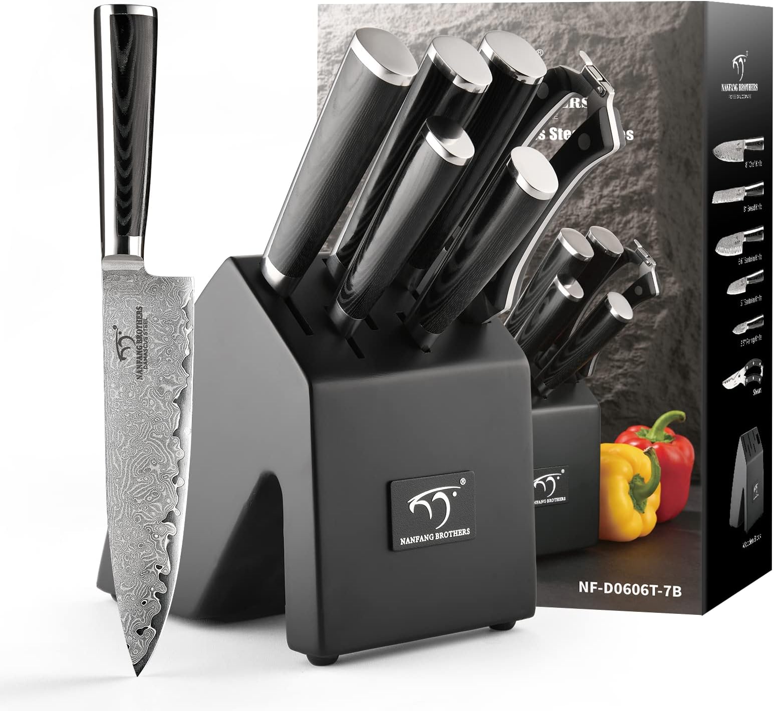 Knife Set With Wooden Block200