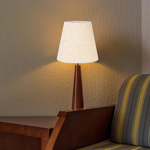 Miniatura 6 de 2 unids de lino cubierta de tela de lino pantallas de lámpara de lino natural conjunto de pantallas de lámpara para lámpara de mesa lámpara de pared