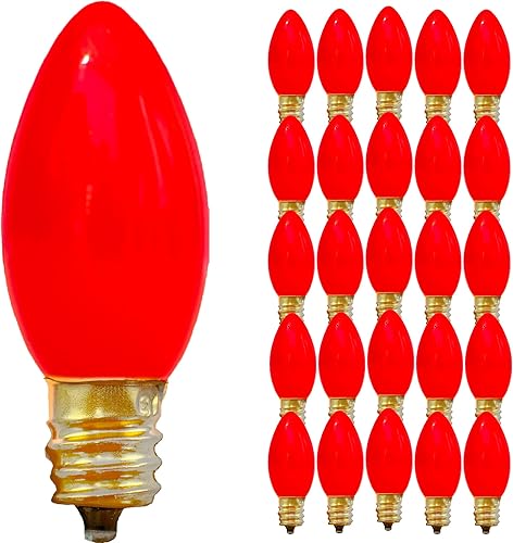 Miniatura 1 de EST. LEE DISPLAY L D 1902 Cadena de luces C9 de cerámica para interiores y exteriores, bombillas de repuesto de Navidad E17, enchufe C-9, estilo