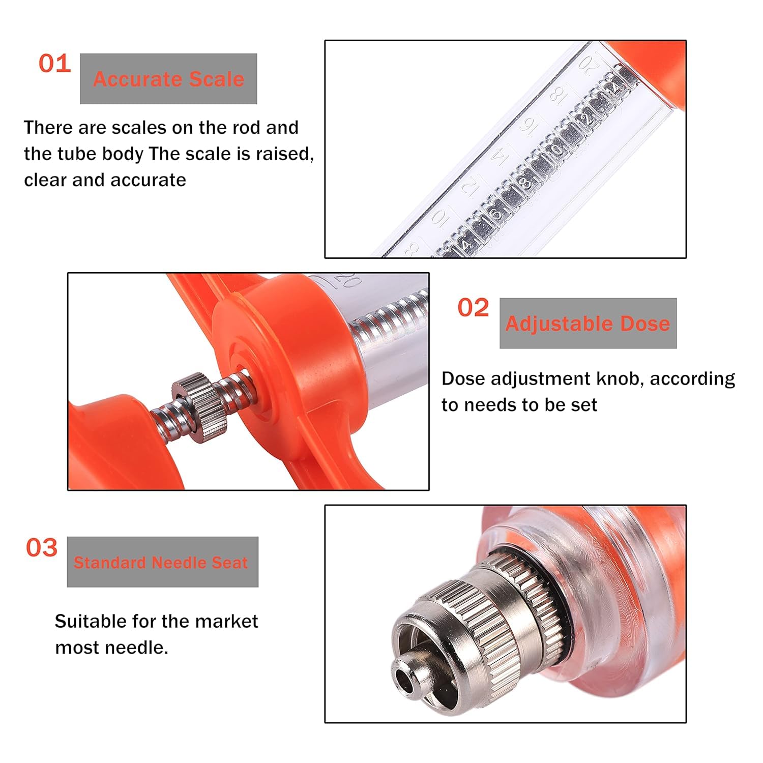Birds min World Feeding Needle and Syringe Kit | Curved Needles | Ball Tip | 20 ml Syringe | Stainless Steel | for Finch Canary Lovebirds Budgies Cocktail and Hamster. (Syringe with 3 Needle) 1