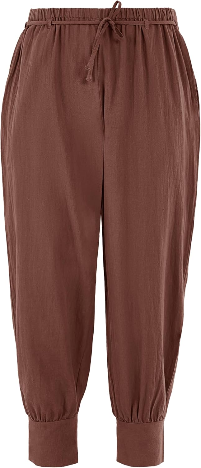 Mens Medieval Renaissance Pants Viking Pirate Mercenary Gothic Costume Cosplay Navigator Trousers - Image 2