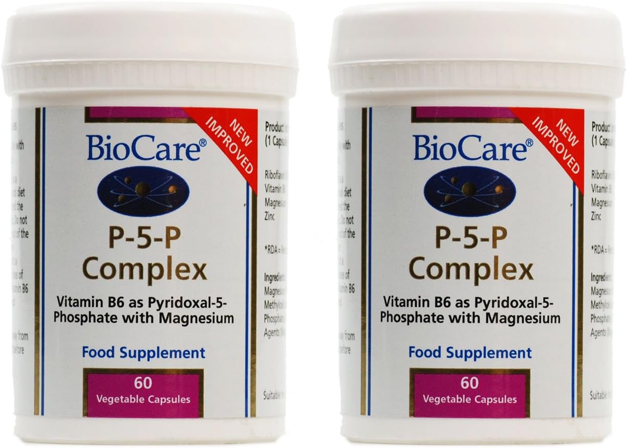 (2 Pack) Biocare P5P Complex 60 Vegi's 2 Pack Bundle Health & Household