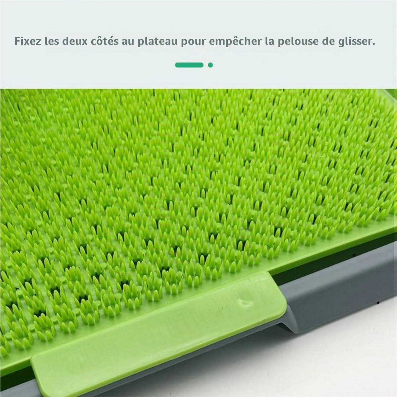 Bac de toilette pour chien avec tapis lavable pour pipi et gazon artificiel pour chiens chiots, litière portative pour chien d'intérieur