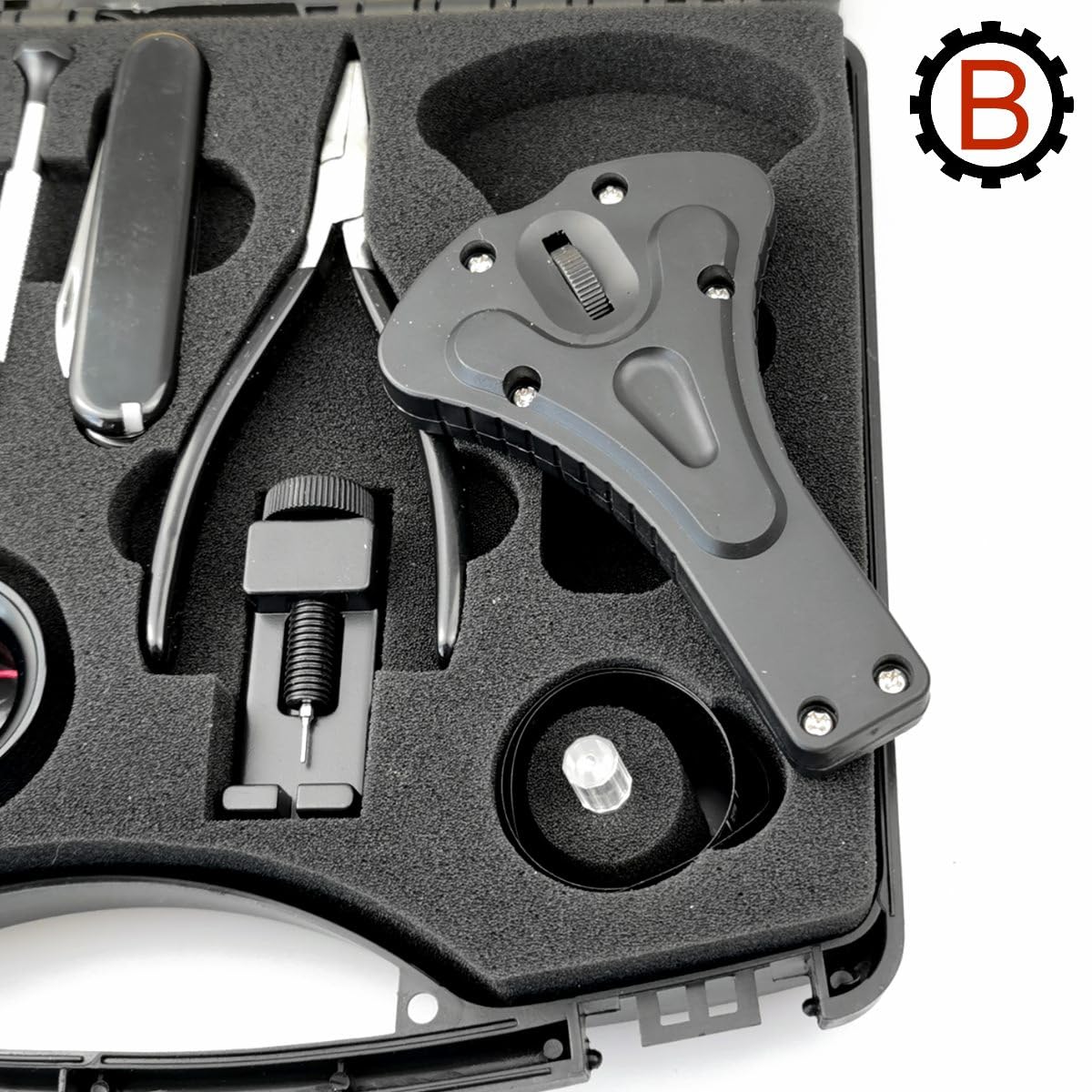 7812 Quick-Sevice-Set Uhrenwerkzeug Set - Uhrenarmbänder wechseln, kürzen, Batteriewechsel und kleine Reparaturen