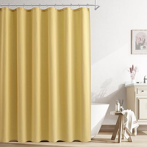 Miniatura 49 de Naturoom cortina de ducha de 36 pulgadas - cortina de ducha estrecha para espacio pequeño, de medio tamaño, de lino verde ultra gruesa, juego