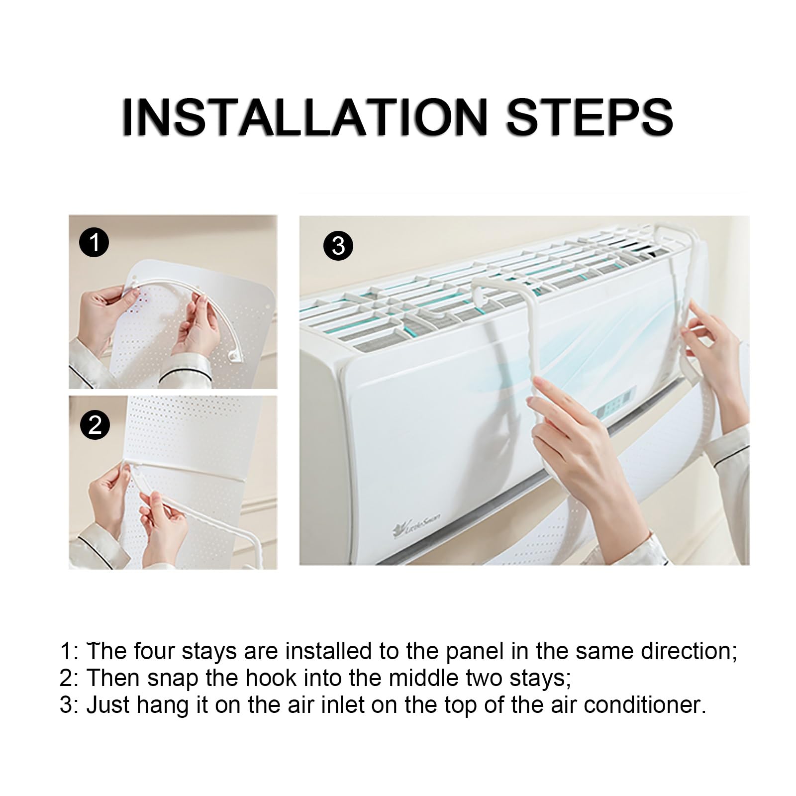 Deflettore Per Condizionatore, Diffusore Condizionatore, Bianco Deflettore Aria Condizionata Deflettore