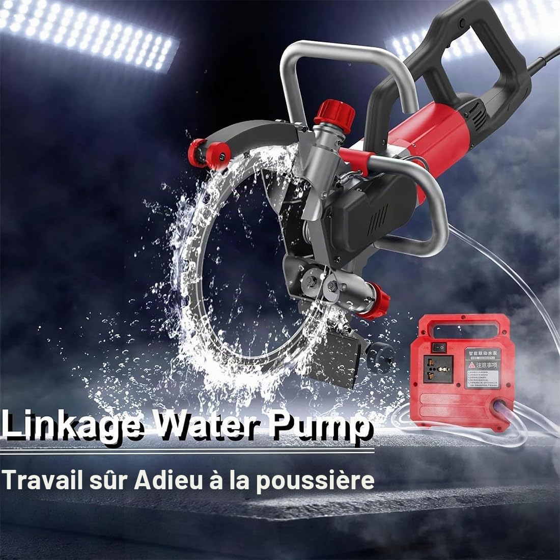 Scie À Béton Électrique 8800 W/9500 W,Scie Annulaire Haute Fréquence,Machine De Découpe Murale,Profondeur De Coupe 29 CM, Coupe sans Poussière,pour Couper Béton,Pierre,Brique
