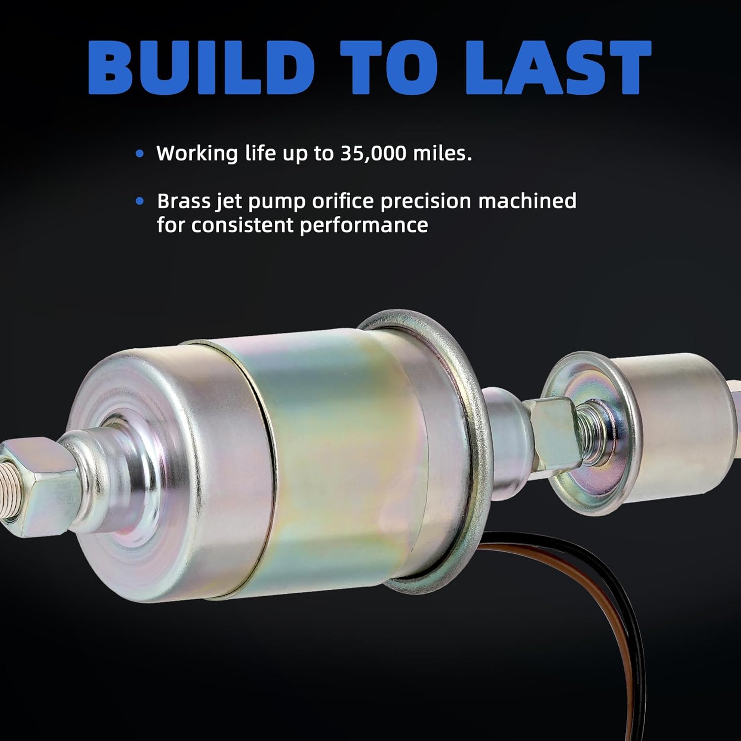 Electric Inline Fuel Pump Low Pressure for Carburetor Universal 5-9 psi 12 volt w/Filter Clamps Kit E8012S P60430
