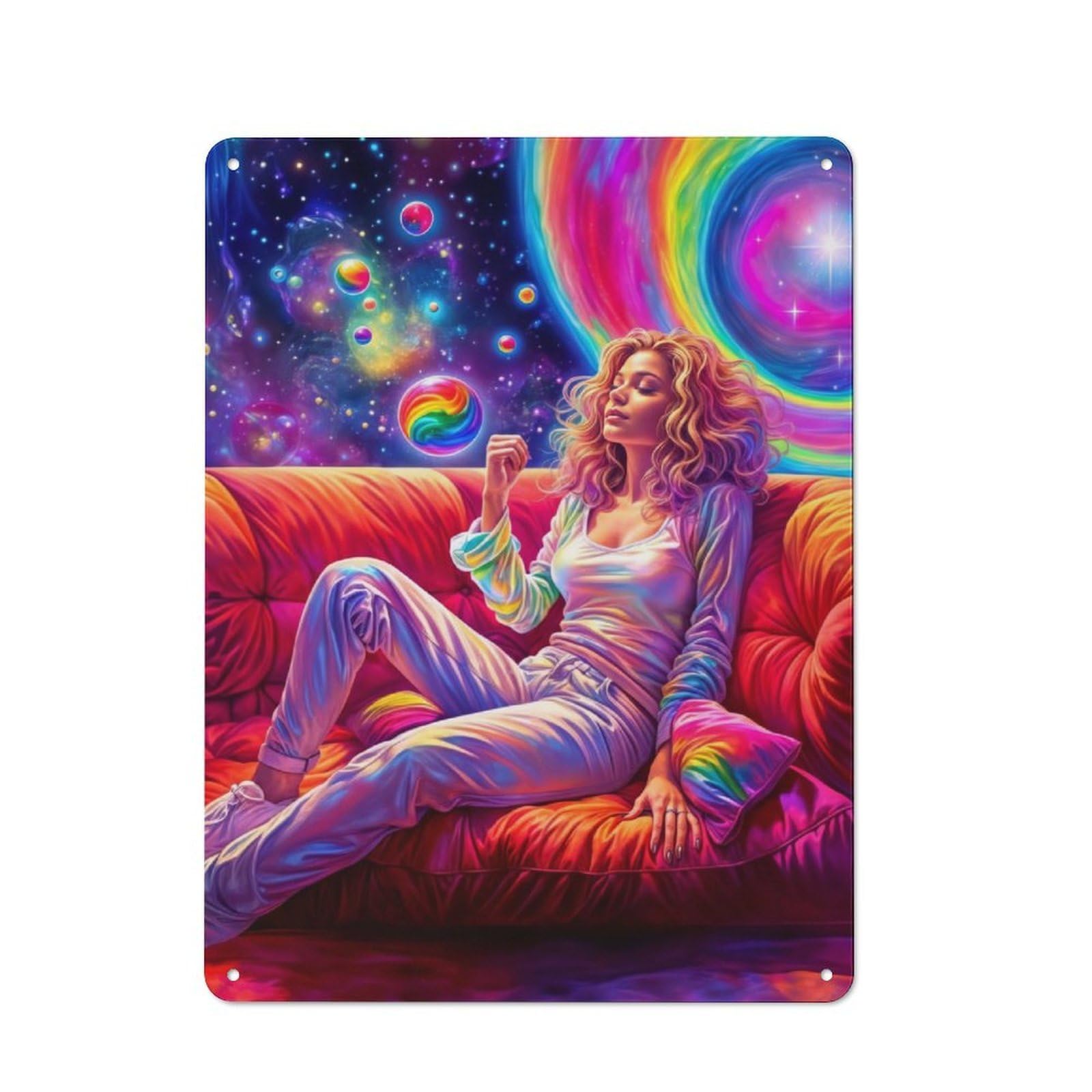 Junmoney Cosmic Daydream Vintage Tin Wall Plaque 40X30cm For Workshop Wall, A Decorative Christmas Gift For Makers And Diy Enthusiasts