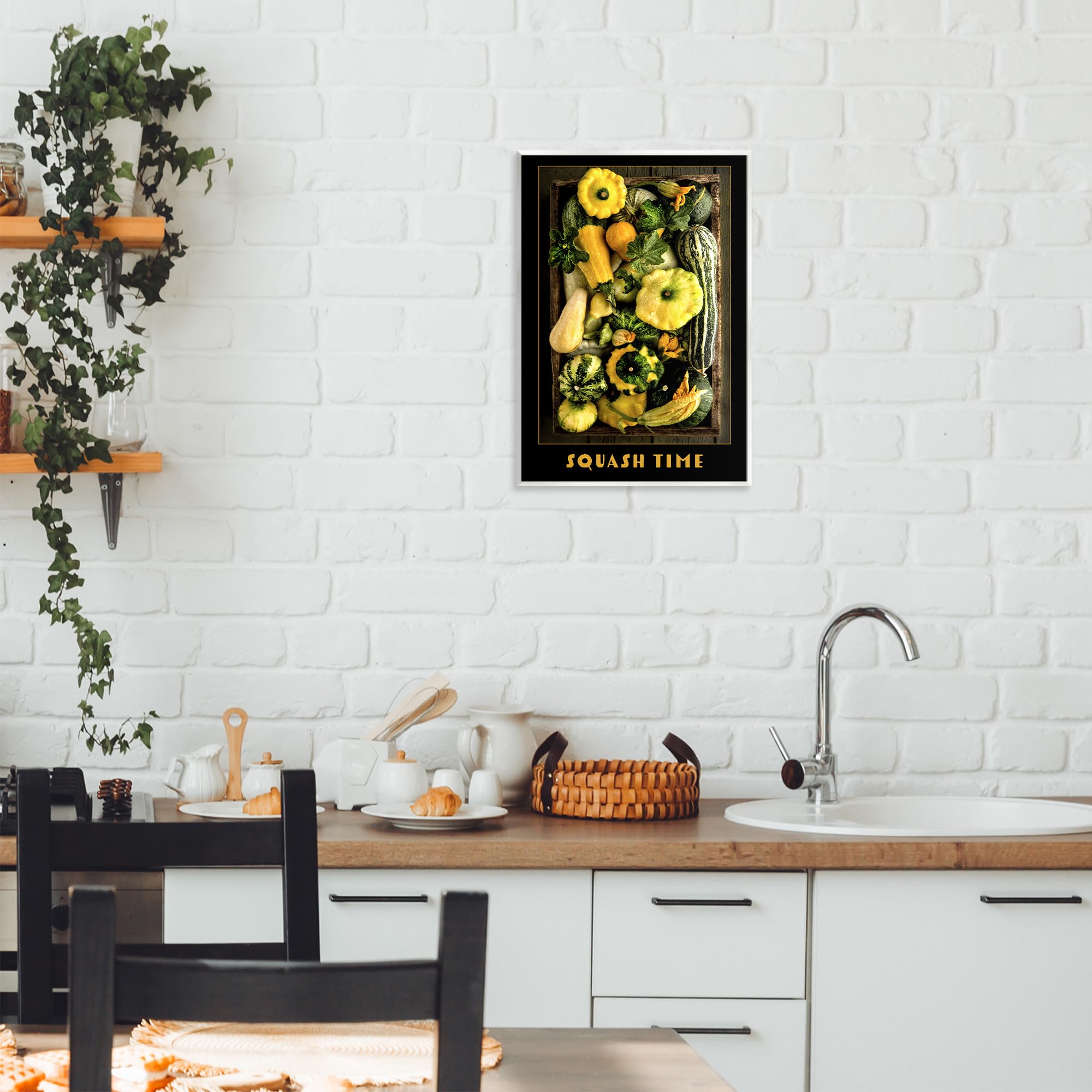 Squash Time - Placa de pared con diseño de verduras vibrantes, 25,4 x 38,1