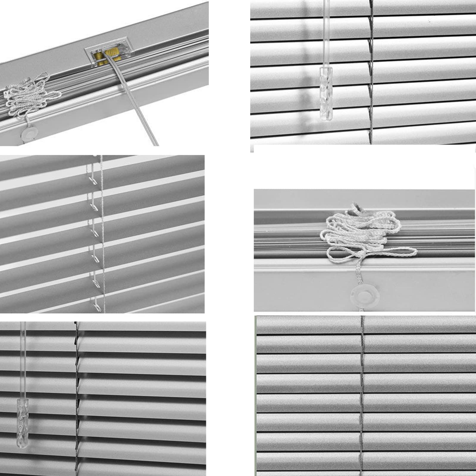 Aluminiowe rolety, wodoodporne żaluzje okienne do użytku wewnątrz/na zewnątrz, łatwa instalacja zasłony zaciemniające w dzień i w nocy, rozmiar szer. 145 x wys. 150 cm