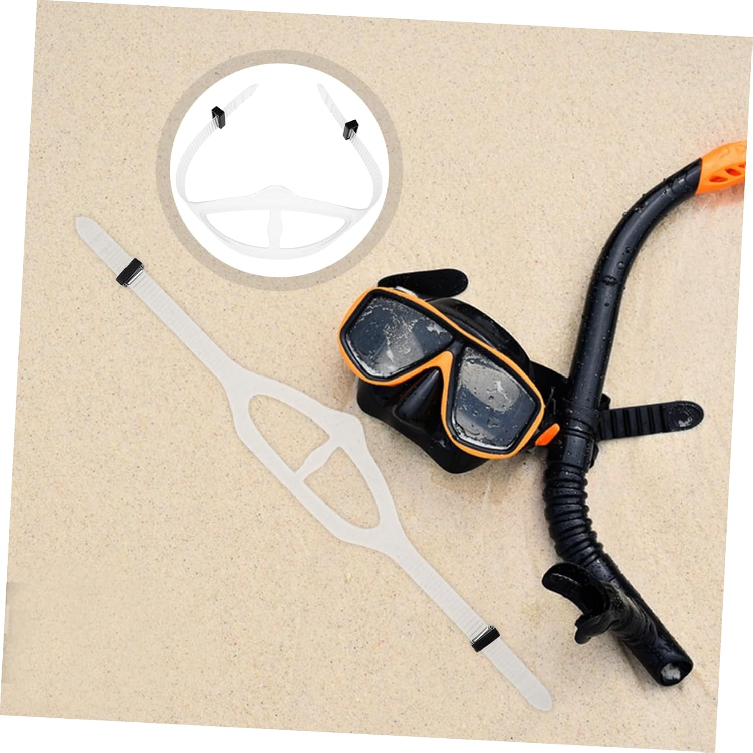 Milisten 2pcs Scuba Diving Lanyard Diving Mask Straps Silicone Portable for Snorkeling Swimming Replacement Mask Strap