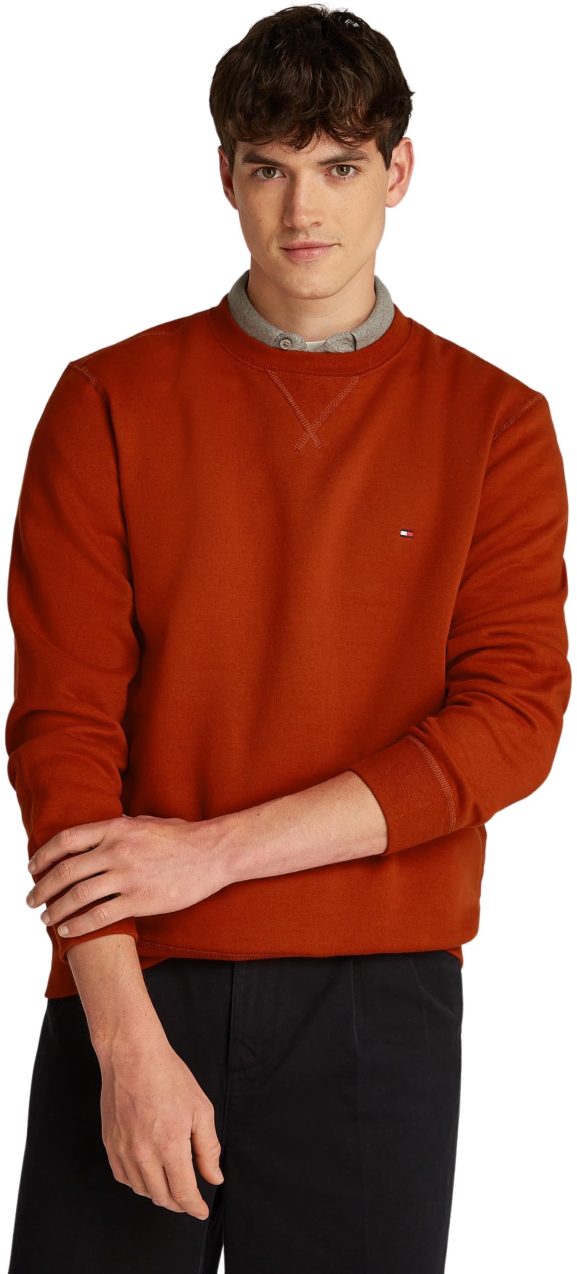 Tommy Hilfiger Uomo Felpa Essential Fleece Crew Neck Regular Fit