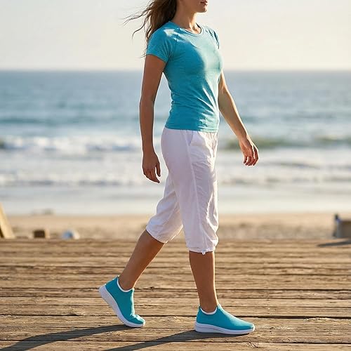 Miniatura 7 de vibdiv Zapatos sin cordones para mujer, tenis para caminar, trotar, yoga, casual, ligeros, para interiores y exteriores