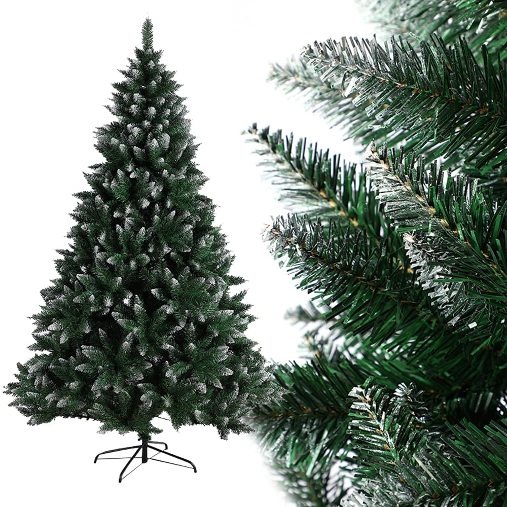 Sztuczna choinka 180 cm, około 220 końcówek, realistyczna, gęste gałęzie, sztuczna jodła do dekoracji bożonarodzeniowej, do domu, biura i sklepów, szybki montaż