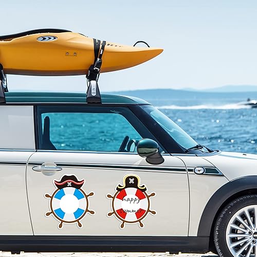 Miniatura 5 de 2 imanes magnéticos para puerta de crucero, anillo de vida, calcomanías de puerta de crucero con 3 bolígrafos de pintura para verano, sombrero