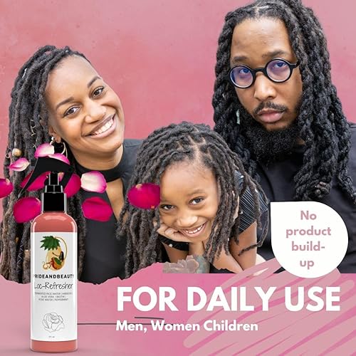 Miniatura 7 de Rose Water For Locs, Daily Moisturizing Refreshing Spray, Rose Water For Hair, Rosewater and Peppermint Hair Scalp Moisturizer. (8 OUNCES)