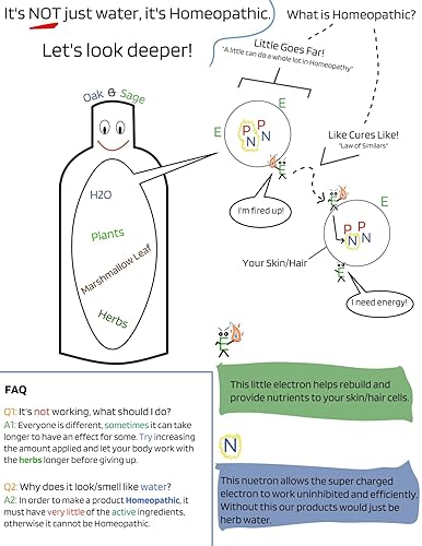 Miniatura 2 de OAK & SAGE Acondicionador homeopático sin enjuague con lavanda, sin perfume, 8 onzas, 100% hierbas, sin enjuague, sin alcohol, sin productos