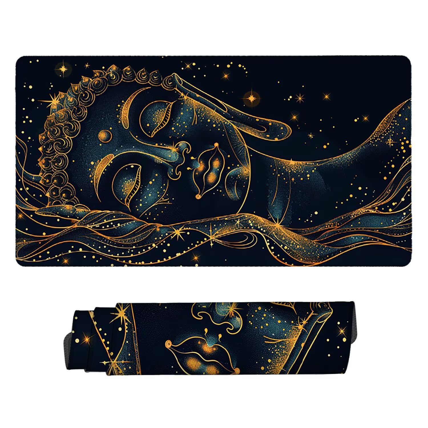 Podkładka pod mysz do gier, 1600 x 800 mm, XXL, duża gamingowa podkładka pod mysz, wodoodporna podkładka pod mysz, długa podkładka na biurko z przeszytymi krawędziami, mata na biurko z gumową podstawą