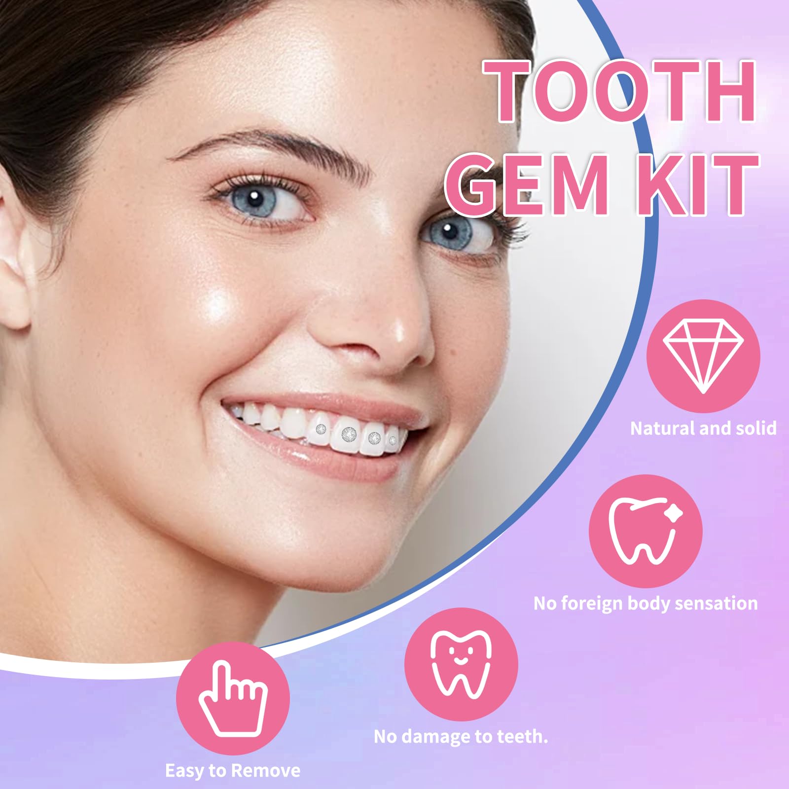 Tooth Gems Kit for Teeth Gems Kit with Light, Tooth DIY Gem Kit Tooth Jewelry Gems Kit for Man&Women