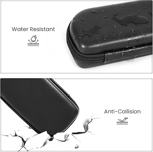 Miniatura 4 de WOMACO Estuche doble para lentes, funda rígida para lentes de 2 París, organizador portátil de viaje doble para lentes de sol para mujeres y hombres