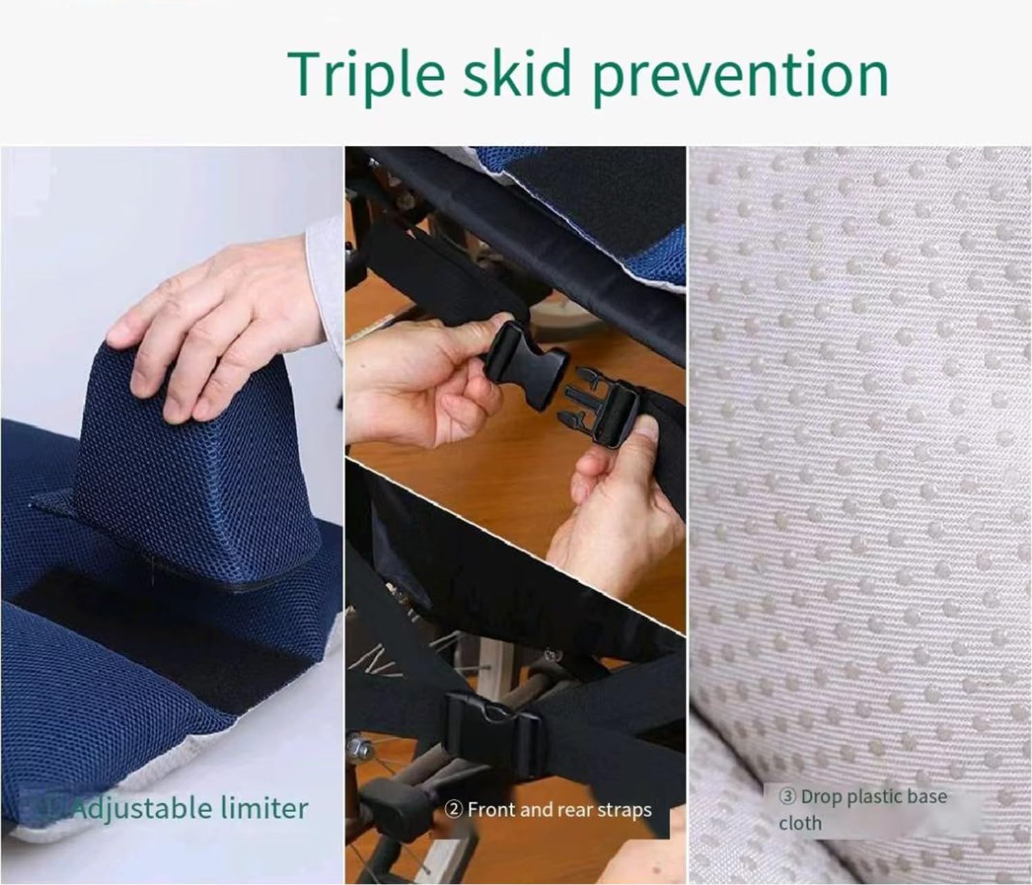 Cojín de espuma para silla de ruedas, almohadilla ergonómica para asiento de postura para mayor comodidad y apoyo, diseño antiescaras y antideslizante, ideal para usuarios mayores