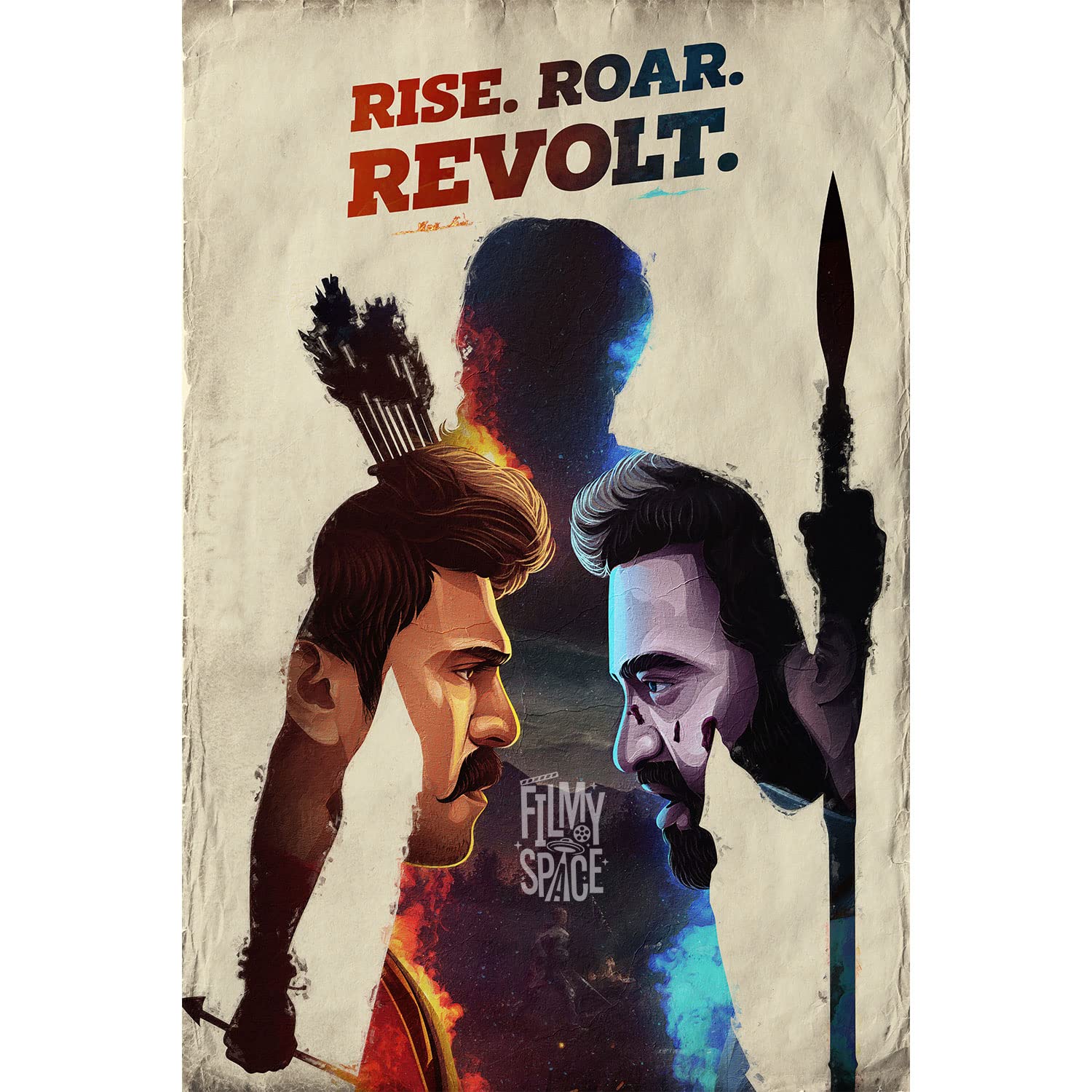 FILMY SPACE Glossy RRR POSTER A3 Size QUALITY 300 GSM