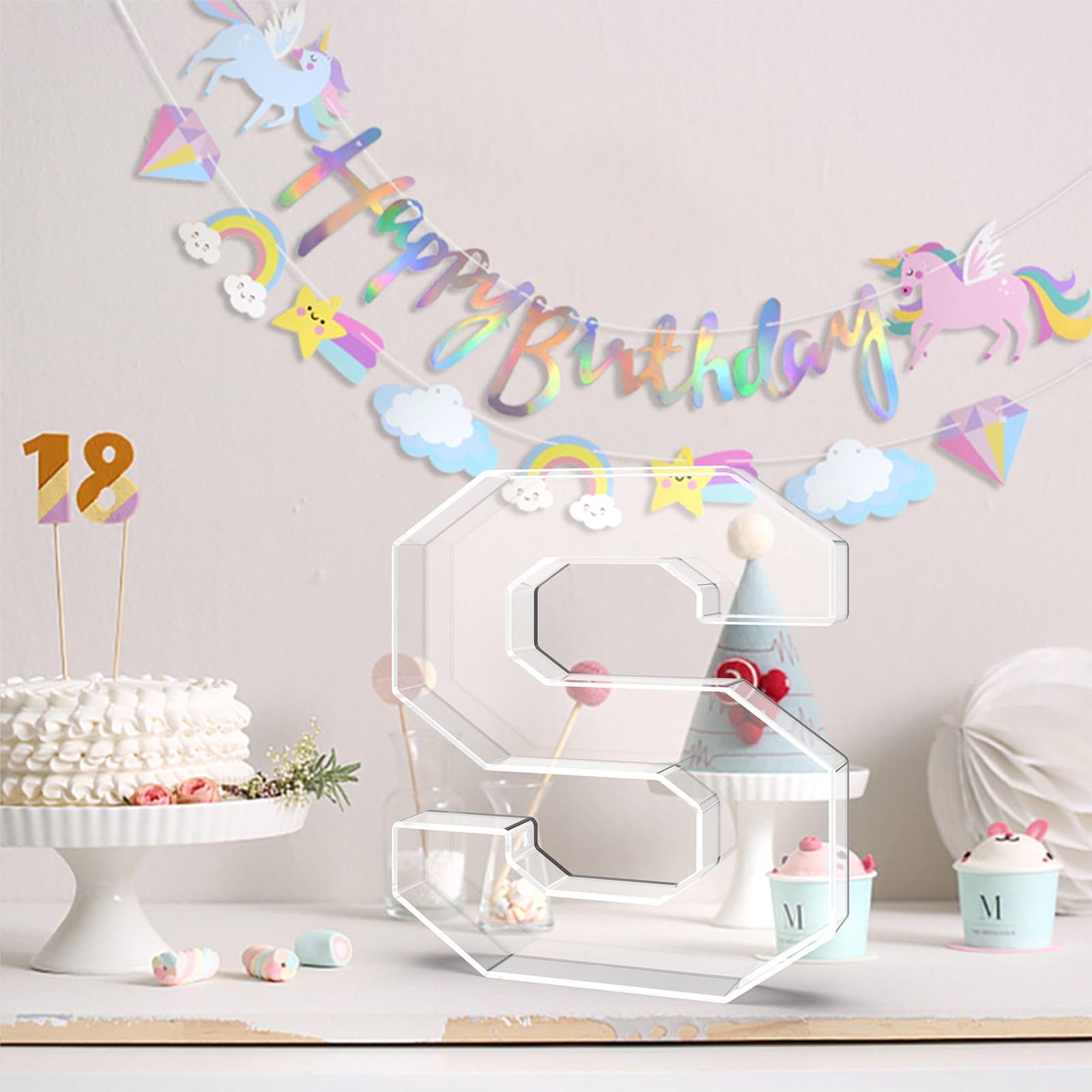 35,1 cm Acryl-Buchstaben-Charcuterie-Tablett, Charcuterie-Buchstaben, befüllbare Box für Lebensmittel, wiederverwendbar, Serviertablett für Kuchen, Süßigkeiten, Geburtstag, Jahrestag, Party-Dekoration