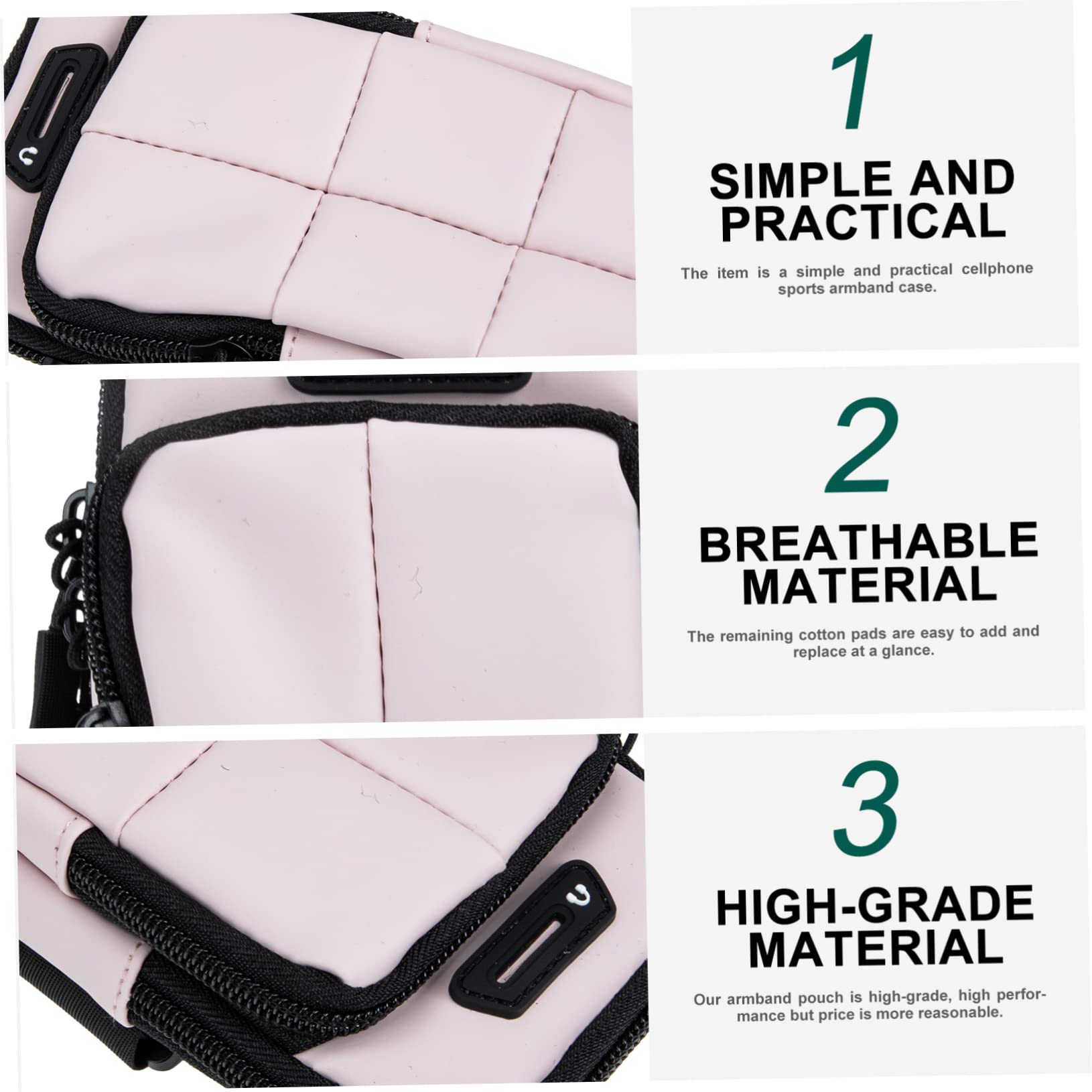 Gadpiparty 3piezas Bolsillo De Brazalete para Teléfono Funda Deportiva Transpirable para Correr y Ejercicio Soporte Móvil para Brazo