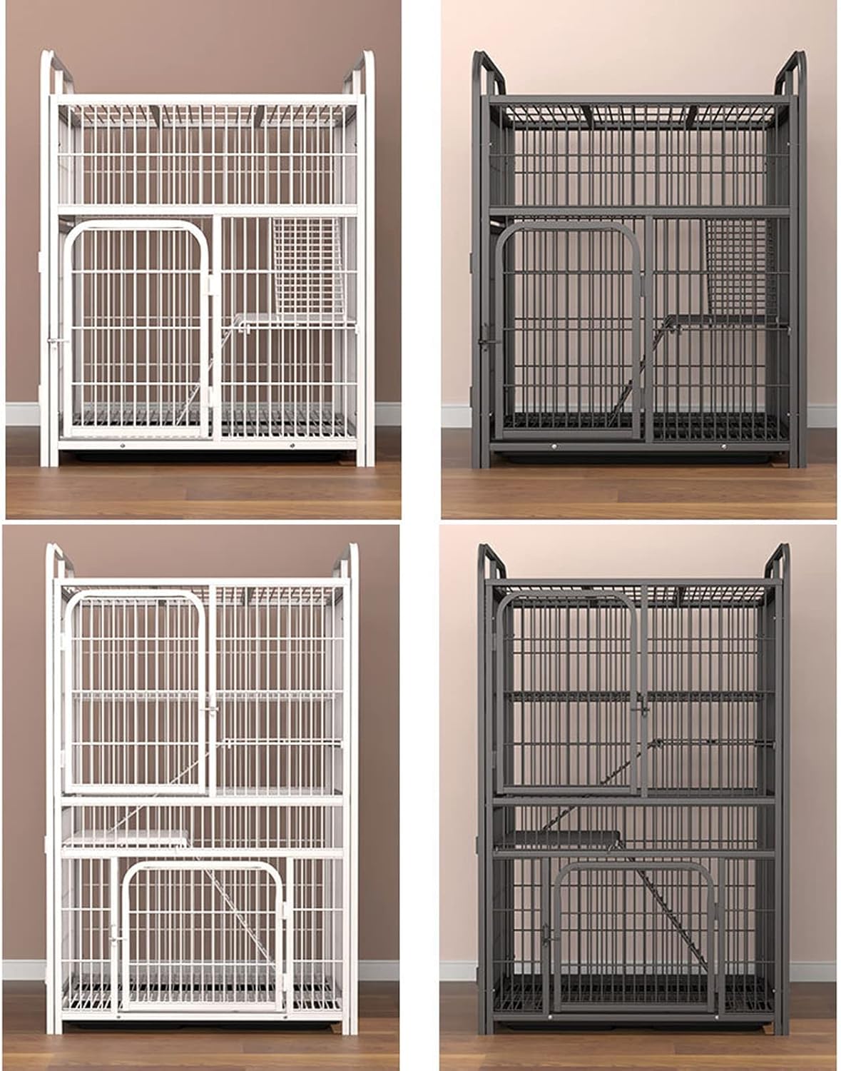 Cat Playpen for Indoor Cats,Cat Cage Carrierr,Pet Cages for Small Animals,Cat Kennels Cats House Pet Enclosure,Cat Houses for Outside,Reinforced and Thickened,White-80 * 54 * 137cm