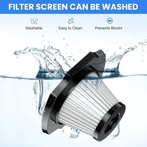 Miniatura 6 de Aspiradora de mano inalámbrica recargable con alta succión para automóviles, hogares y oficinas. Esta aspiradora portátil, accesorios para cámper y