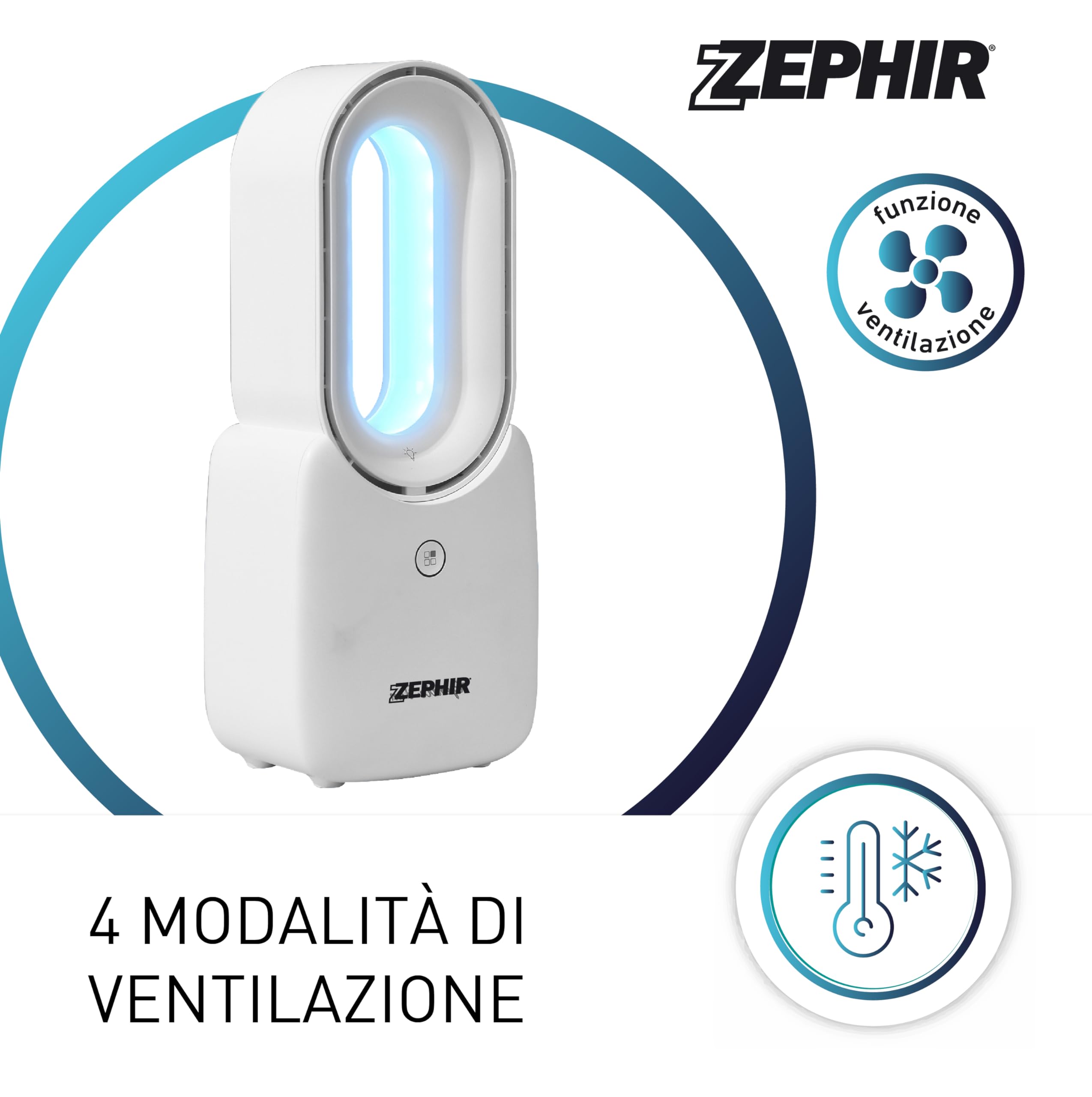 Zephir PGL23 VENTILATORE RICARICABILE SENZA PALE