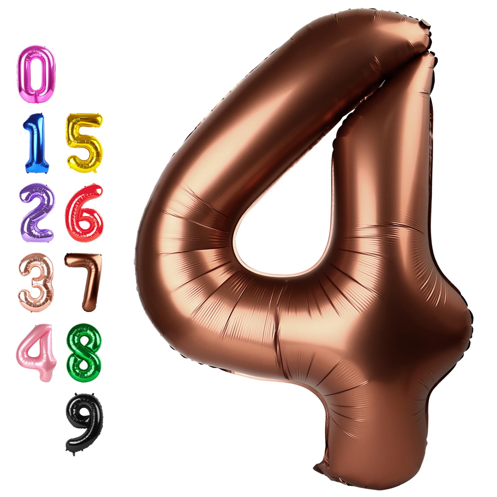 Number Balloons 4 Balloon 40 inch Coffee for 4th Birthday Party Decorations