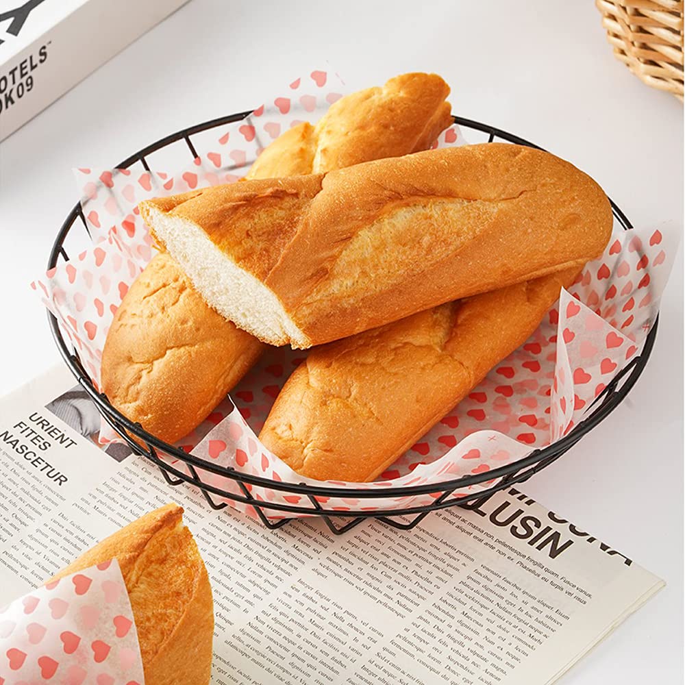 Carta Per Alimenti Cerata 50 Pezzi - Involucri Per Panini, Hamburger, Dolci, Formaggio - Stampata, Antiolio E Antiaderente, Dimensioni 25x21,5 Cm - 6