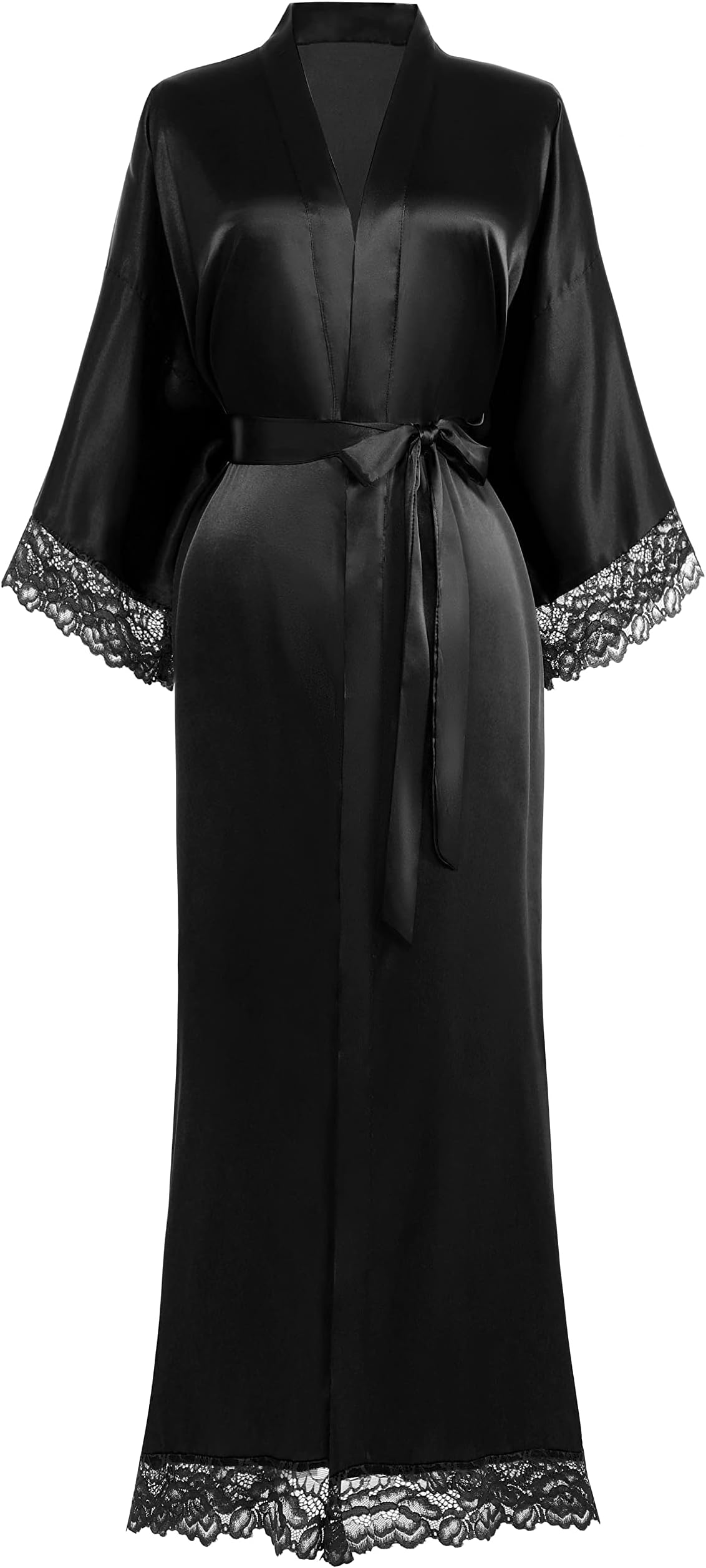 womens Lacerobes-long Kimono Robe